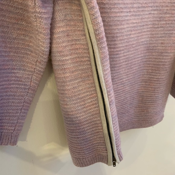 J. Crew 100% Wool Zip Sweater Size S Lilac - Picture 6 of 10
